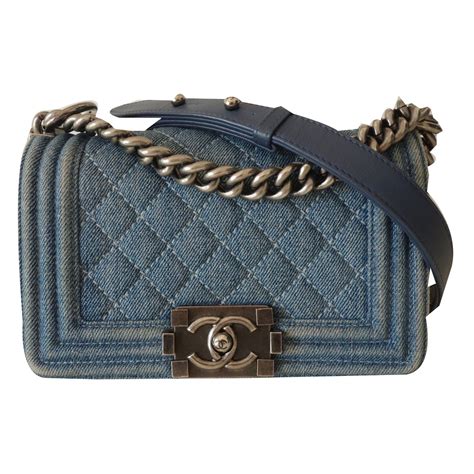 blue denim chanel boy bag|Chanel denim bag vintage.